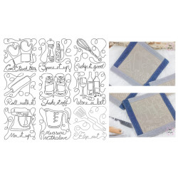 Stickserie - ITH Topflappen/Untersetzer Küche